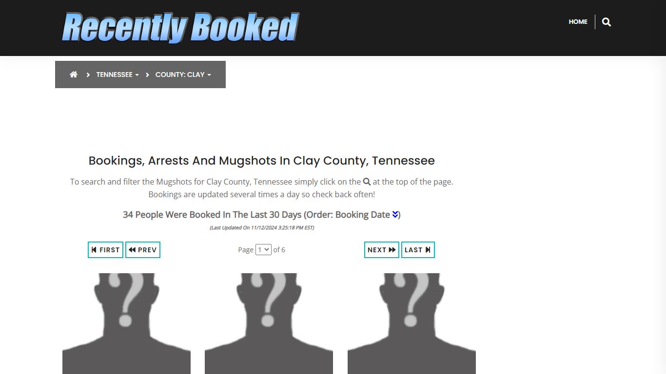 Bookings, Arrests and Mugshots in Clay County, Tennessee - Recently Booked